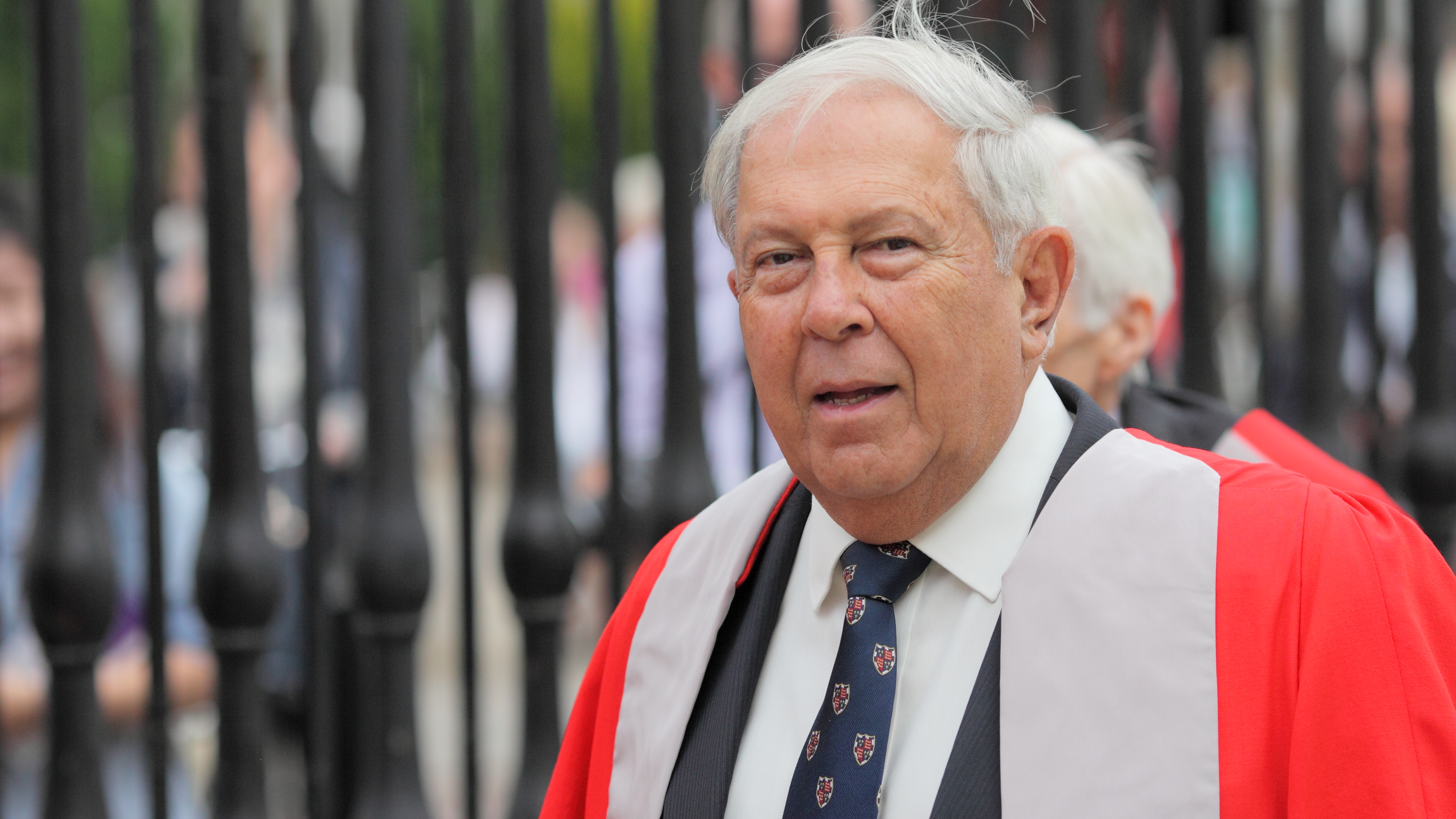 Dr Yusuf Hamied receiving an honourary degree in 2014