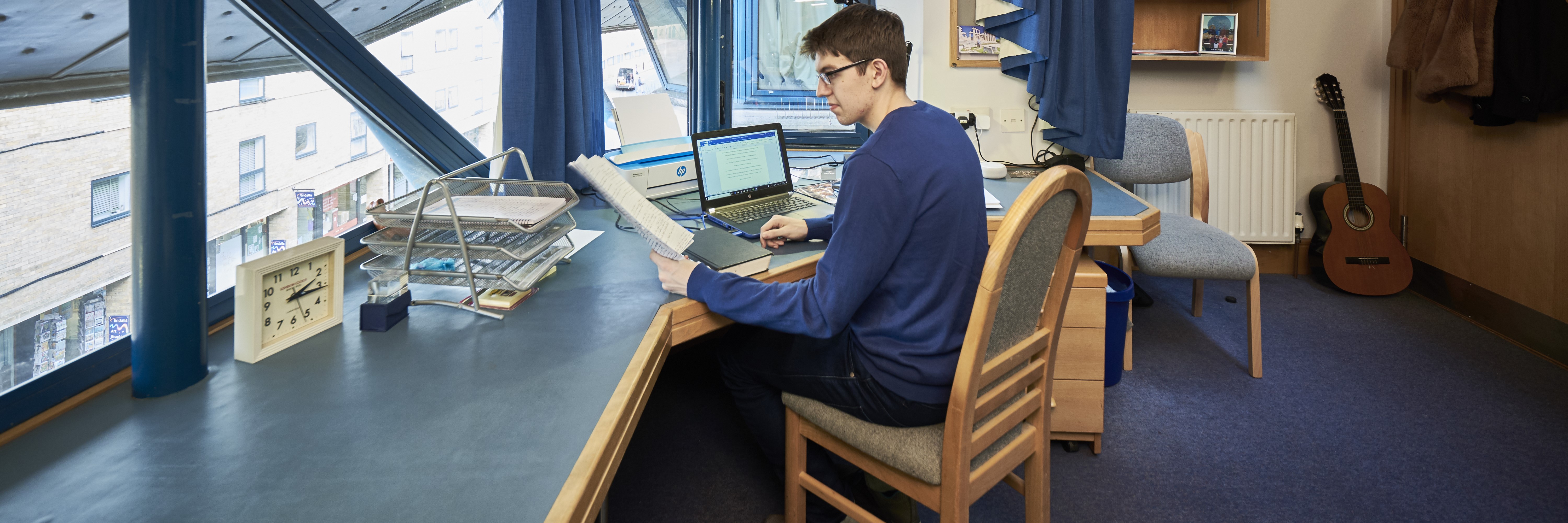 Student studying
