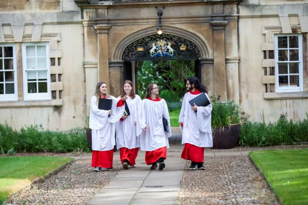 Four Choir members after the service