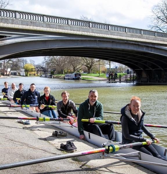 Rowers on the river Cam